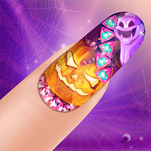 Glow Halloween Nails Online Game